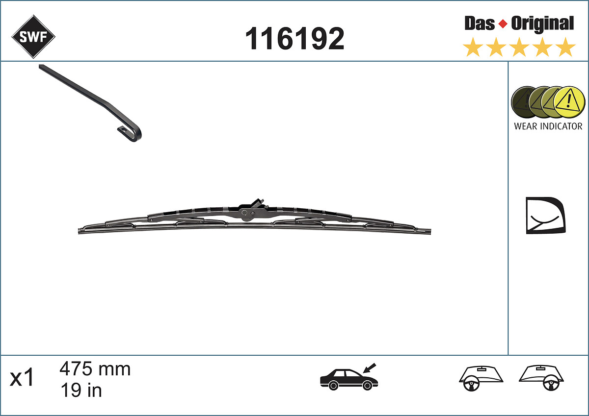 Lamela stergator VW GOLF IV (1J1) 1.6 16V  benzina 105 cai SWF 116192